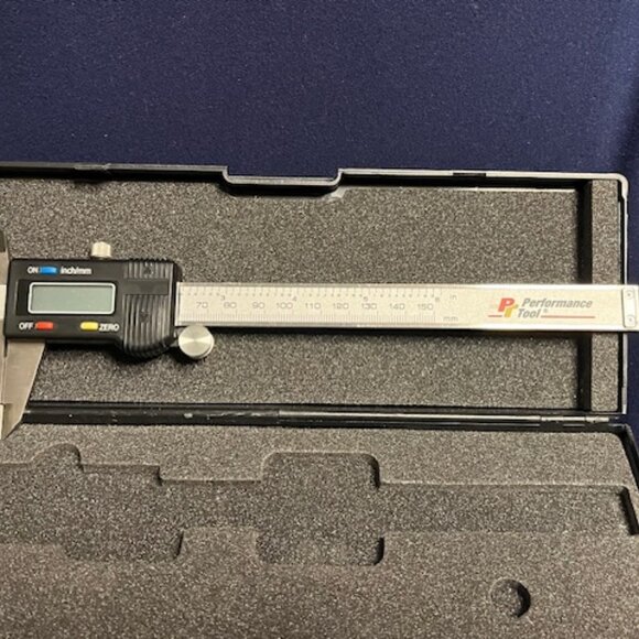 Performance Tool W80152 Digital Caliper 0-6" (150mm) w/Case LCD Screen - Picture 5 of 11